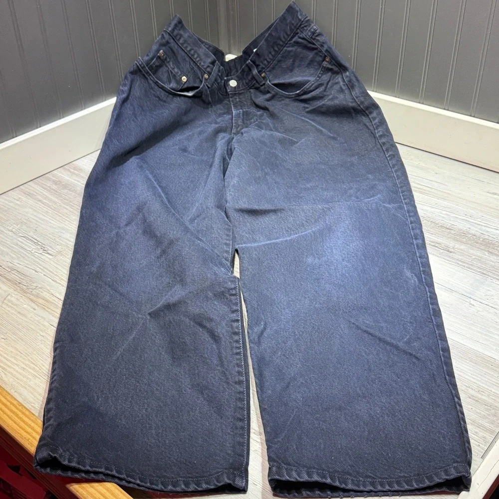 Vtg LUCKY BRAND Jeans Mens 38 (36x31) Baggy Dungarees‎ 90s Made In USA Indigo